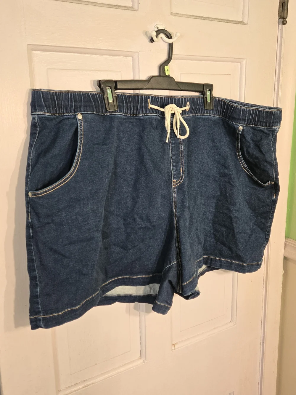 Lane Bryant Indigo Drawstring Denim Shorts Size 26